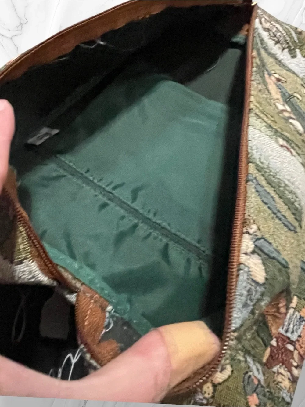 Vintage Holdings Tapestry Golf Shoe Bag Travel Case Zippered